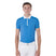 Equestro Men’S Short Sleeve Polo Shirt With Zip And Mesh Trim #colour_blue
