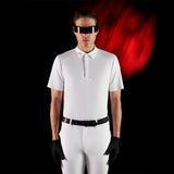 Equestro Equestro Ridertechnology Men's Competition Polo Shirt Short Sleeves And Buttons #colour_white