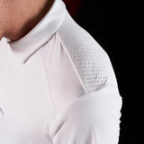 Equestro Equestro Ridertechnology Men's Competition Polo Shirt Short Sleeves And Buttons #colour_white