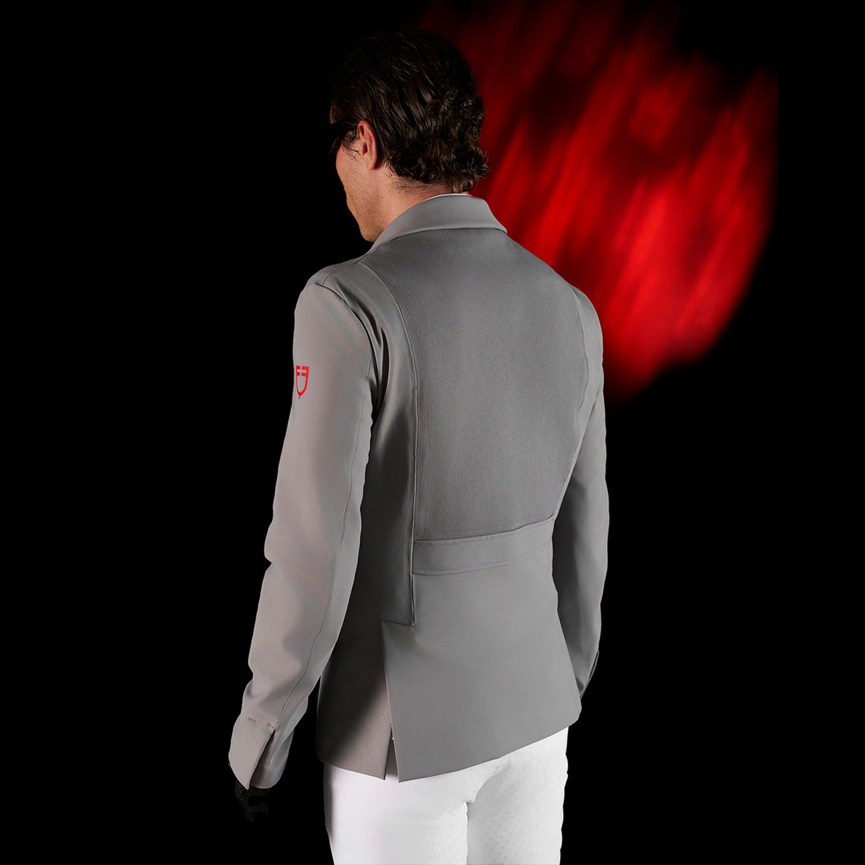 Equestro Equestro Ridertechnology Men's Competition Jacket Heat-Sealed Seams #colour_grey