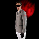 Equestro Equestro Ridertechnology Men's Competition Jacket Heat-Sealed Seams #colour_grey