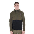Equestro Men's Hooded Sweatshirt With Fleece Inside #colour_green