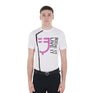 Equestro Men's Ride It Live It Slim Fit T-Shirt With Logo #colour_white