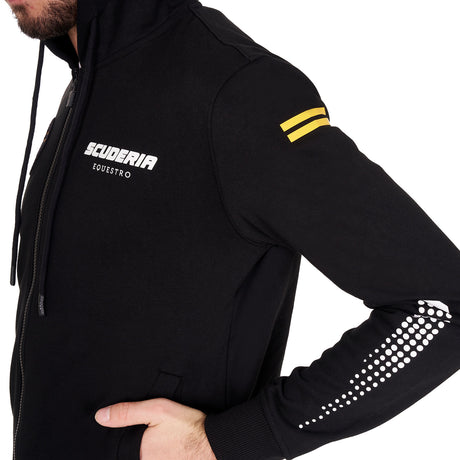 Equestro Scuderia Equestro Men's Hooded Sweatshirt #colour_black