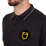 Equestro Man's Scuderia Equestro Collection Polo #colour_black