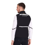 Equestro Men's Slim Fit Sleeveless Jacket In Technical Fabric #colour_black