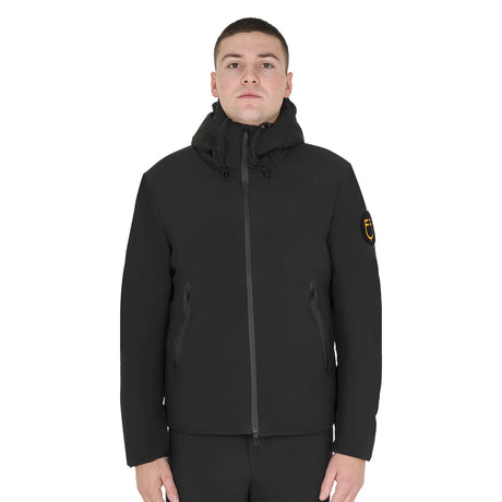 Equestro Men's Waterproof And Windproof Jacket In Nylon #colour_black