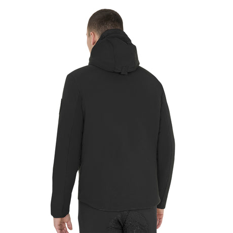 Equestro Men's Waterproof And Windproof Jacket In Nylon #colour_black
