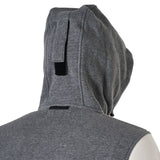 Men's institutional two-tone hoodie with front zip