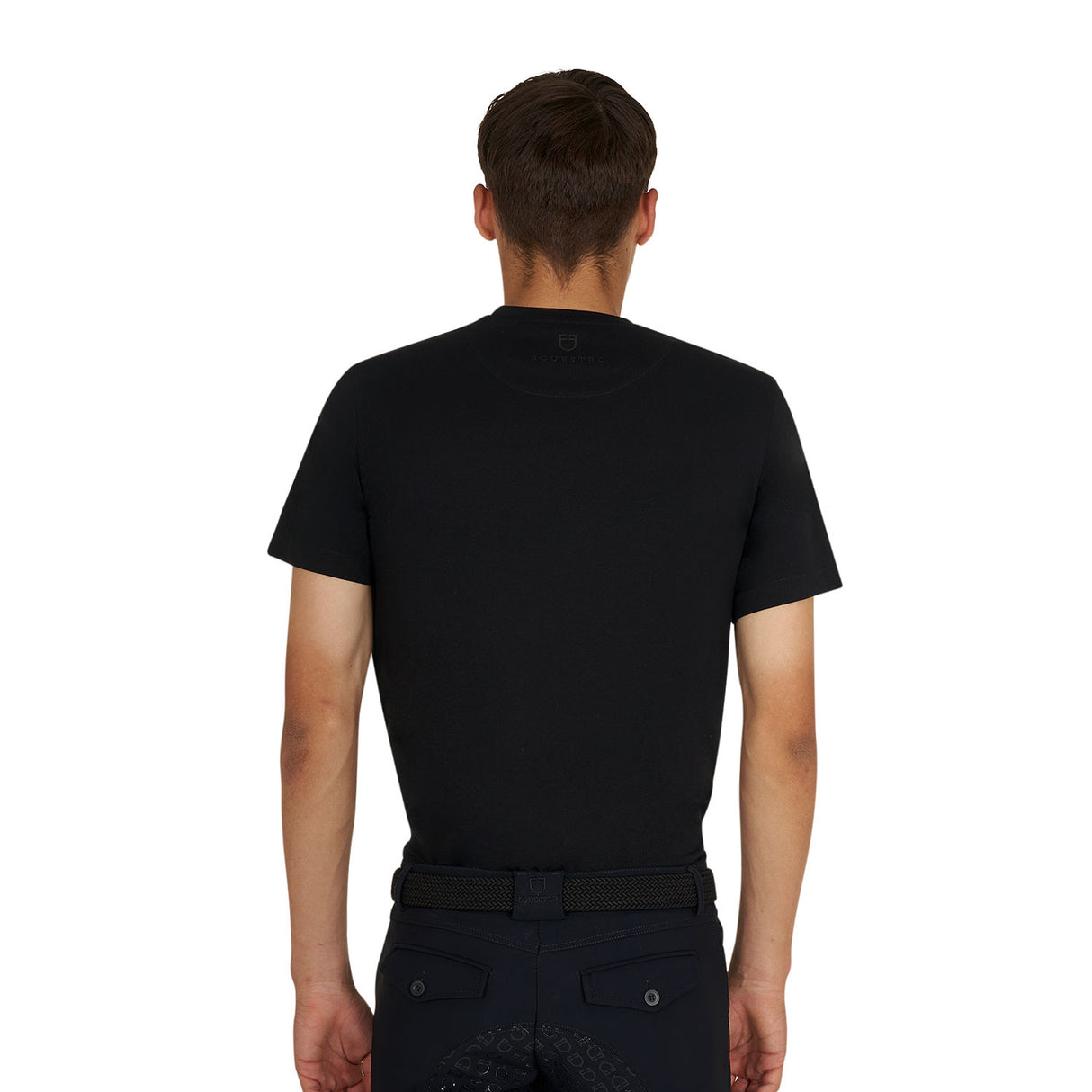 Men's basic T-shirt with glossy logo