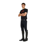 Men's basic T-shirt with glossy logo