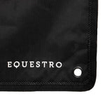 Equestro Long Stable Curtain With Embroidered Logo #colour_black