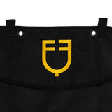 Equestro Short Stable Curtain With Embroidered Logo #colour_black