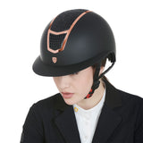 Equestro Helmet With Rhinestones And Wide Visor