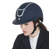 Equestro Helmet With Rhinestones And Wide Visor