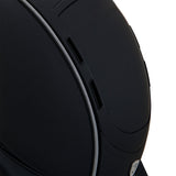 Equestro Helmet With Front Logo And Leather Inserts