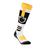 Equestro Sock In Technical And Breathable Fabric With Logo #colour_black-white-yellow
