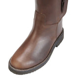 Equestro Unisex Boots With Breathable Inner Lining #colour_brown