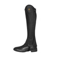 Equestro Unisex Short Leather Gaiters With Side Zip #colour_black