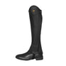 Equestro Unisex Short Leather Gaiters With Side Zip #colour_black