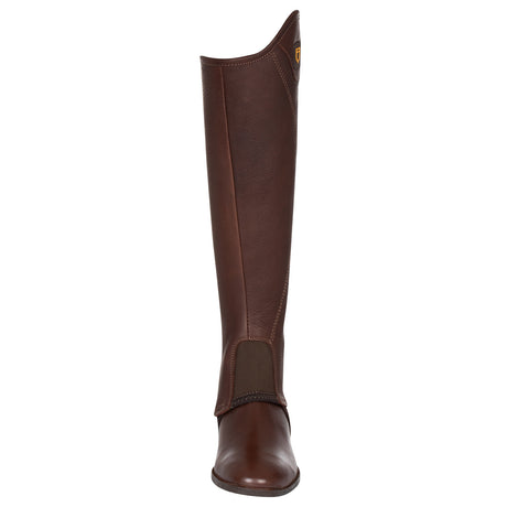 Unisex soft leather gaiters with side zip