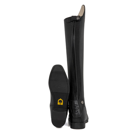Unisex calfskin boots with rear zipper
