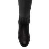 Neptune unisex leather boots with rear zipper