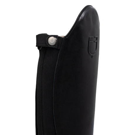 Neptune unisex leather boots with rear zipper