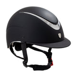 Equestro Unisex Helmet With Shiny Frame #colour_black-silver