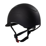 Equestro Unisex Helmet With Shiny Frame #colour_black-silver