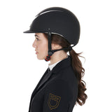 Equestro Unisex Helmet With Shiny Frame #colour_black-silver