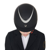 Equestro Unisex Helmet With Shiny Frame #colour_black-silver
