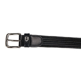 Equestro Elastic Leather Belt #colour_black