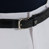 Equestro Elastic Leather Belt #colour_black