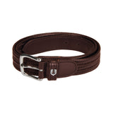 Equestro Elastic Leather Belt #colour_brown