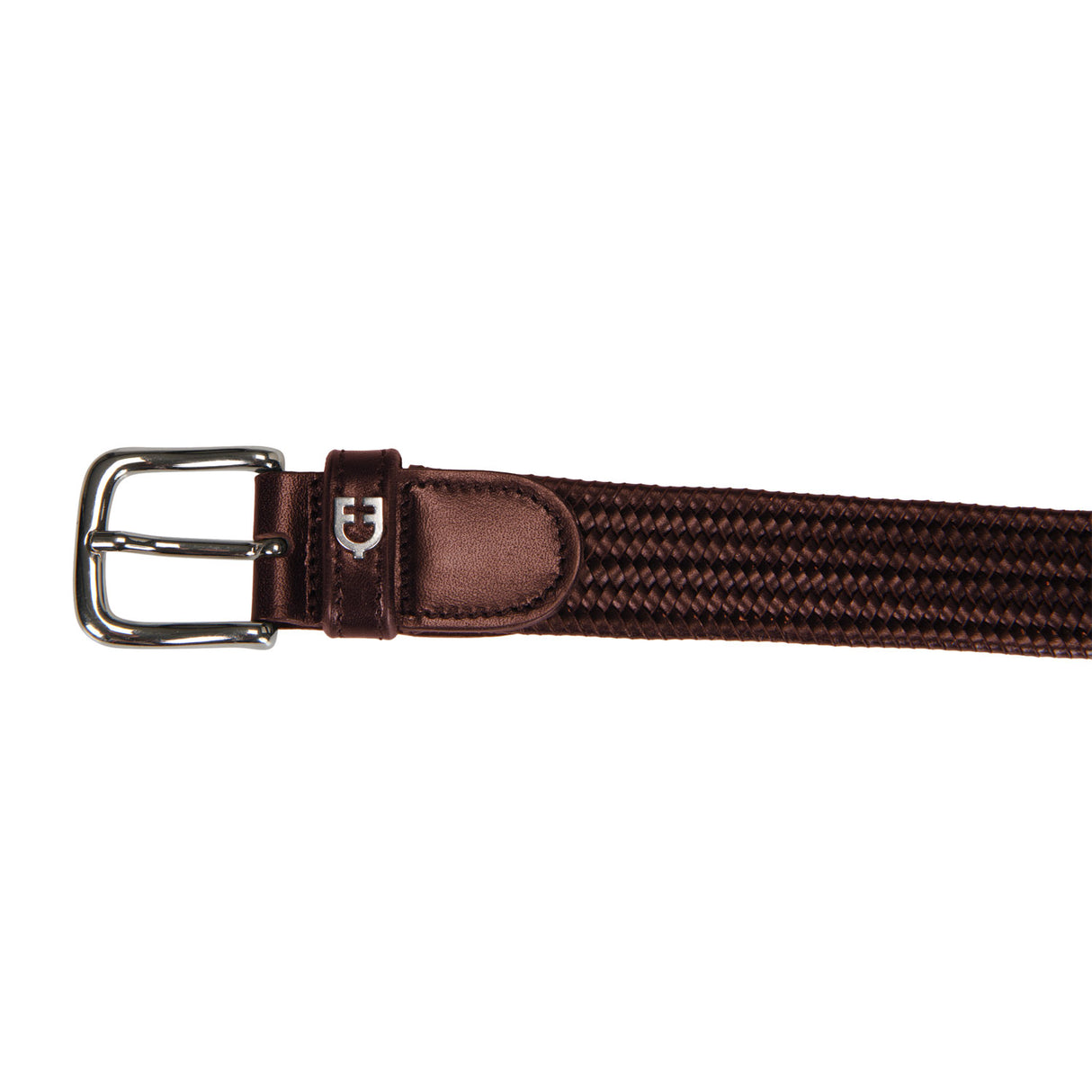 Equestro Elastic Leather Belt #colour_brown