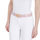 Equestro Double Face Smooth Leather Belt #colour_white-pink-gold