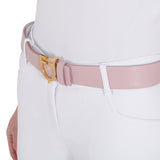 Equestro Double Face Smooth Leather Belt #colour_white-pink-gold