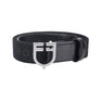 Equestro Leather Belt With Elastic And Lettering