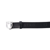 Equestro Leather Belt With Elastic And Lettering