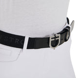 Equestro Leather Belt With Elastic And Lettering