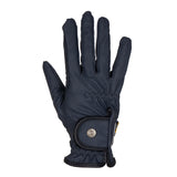 Equestro Unisex Gloves In Soft Synthetic Leather With Velcro Fastening #colour_blue