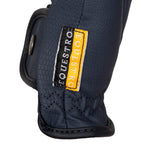Equestro Unisex Gloves In Soft Synthetic Leather With Velcro Fastening #colour_blue