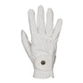 Equestro Unisex Gloves In Soft Synthetic Leather With Velcro Fastening #colour_white