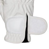 Equestro Unisex Gloves In Soft Synthetic Leather With Velcro Fastening #colour_white