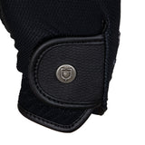 Equestro Unisex Gloves In Technical Fabric And Mesh #colour_black