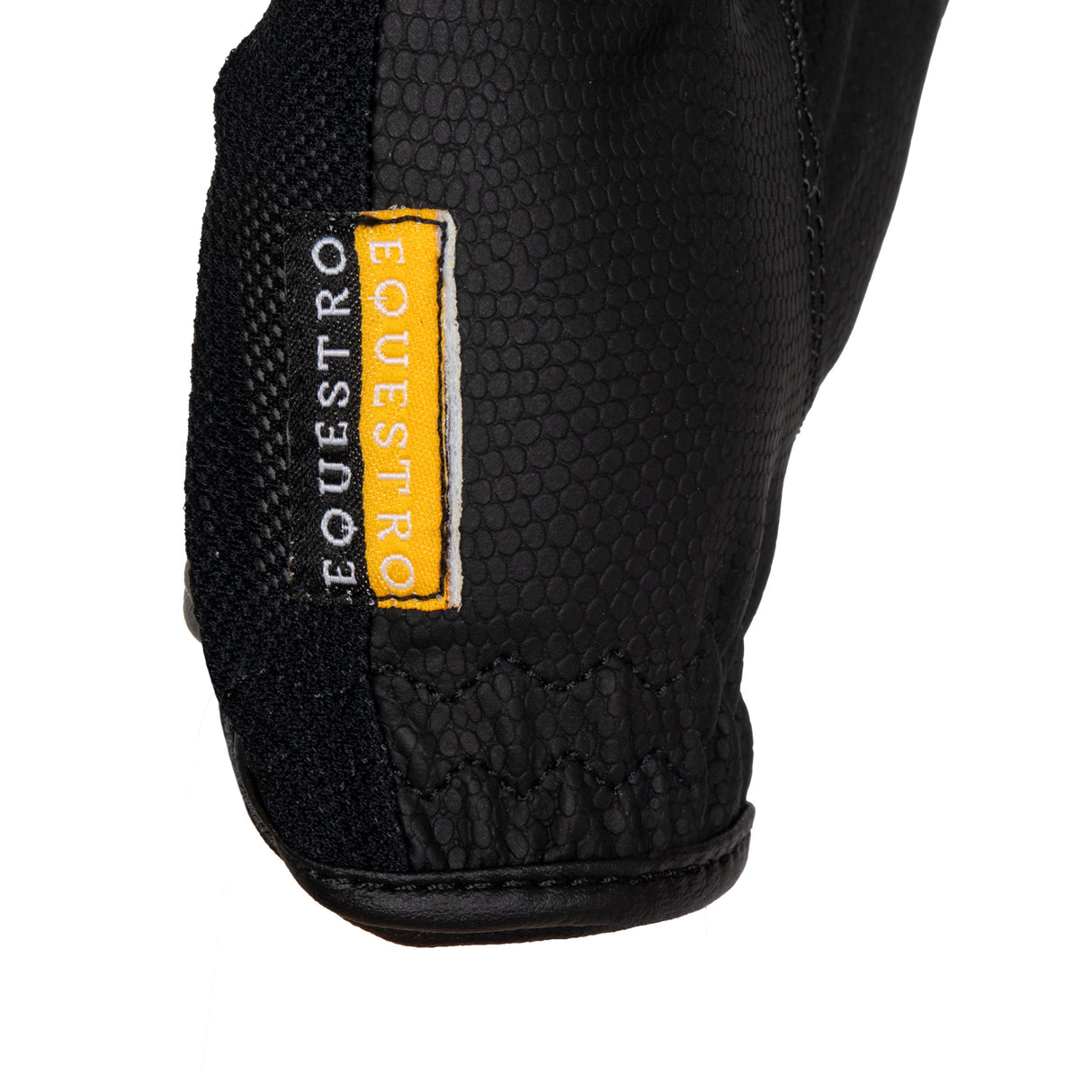Equestro Unisex Gloves In Technical Fabric And Mesh #colour_black