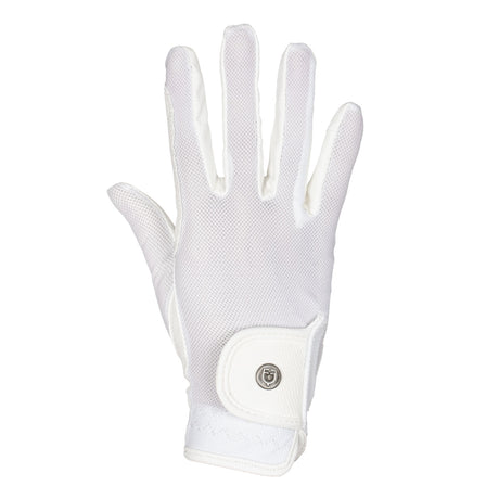 Equestro Unisex Gloves In Technical Fabric And Mesh #colour_white