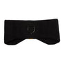 Equestro Unisex Ribbed Wool Earmuff Headband With Logo #colour_black