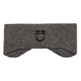 Equestro Unisex Ribbed Wool Earmuff Headband With Logo #colour_grey